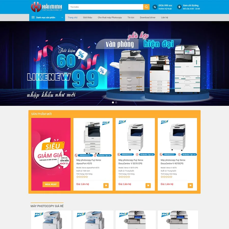 Theme WordPress bán và cho thuê máy Photocopy 02 giá rẻ Theme WordPress bán và cho thuê máy Photocopy 02 giá rẻ