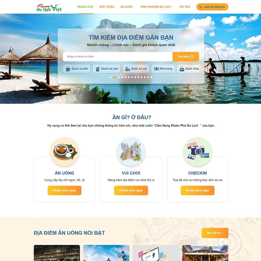Theme WordPress review địa điểm du lịch, ăn uống giá rẻ Theme WordPress review địa điểm du lịch, ăn uống giá rẻ