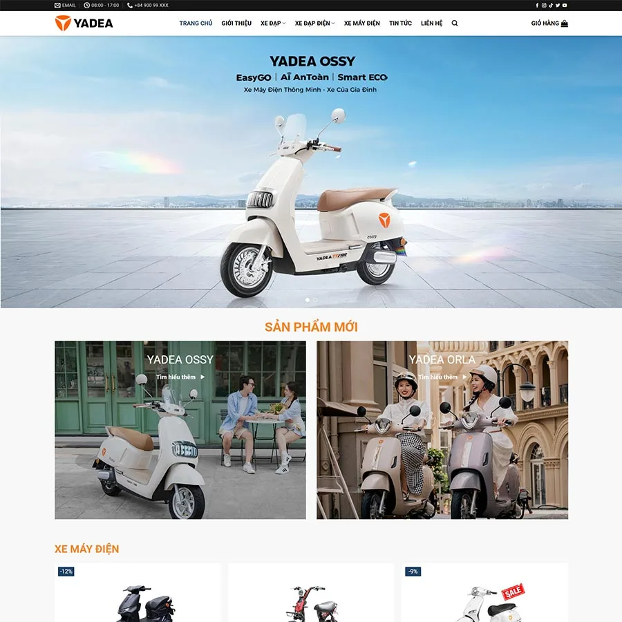 Theme WordPress bán xe máy điện giá rẻ Theme WordPress bán xe máy điện giá rẻ