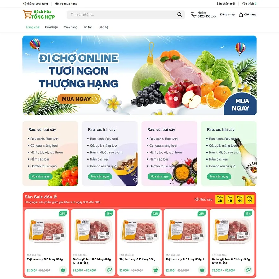Theme WordPress bách hóa 06 giá rẻ Theme WordPress bách hóa 06 giá rẻ
