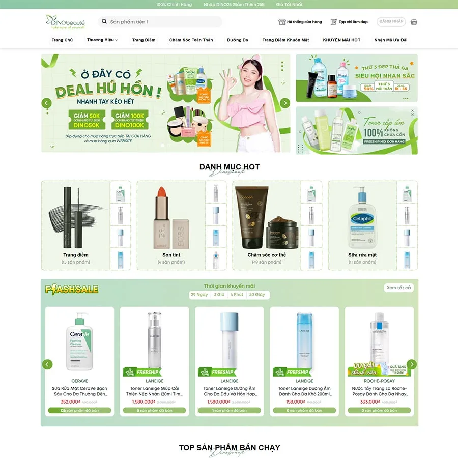 Theme WordPress mỹ phẩm 24 giá rẻ Theme WordPress mỹ phẩm 24 giá rẻ