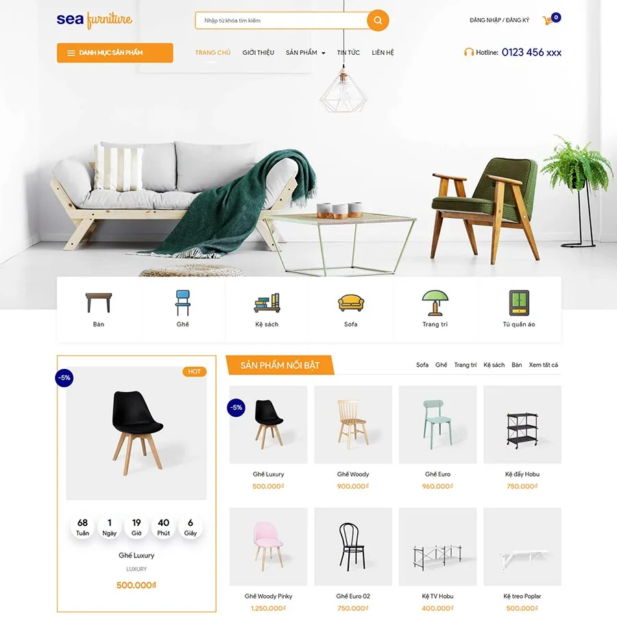 Theme WordPress nội thất 44 giá rẻ Theme WordPress nội thất 44 giá rẻ