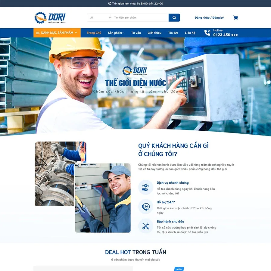 Theme WordPress thiết bị điện nước giá rẻ Theme WordPress thiết bị điện nước giá rẻ