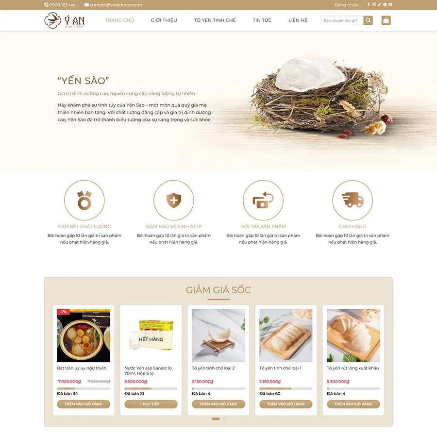 Theme WordPress yến sào 04
